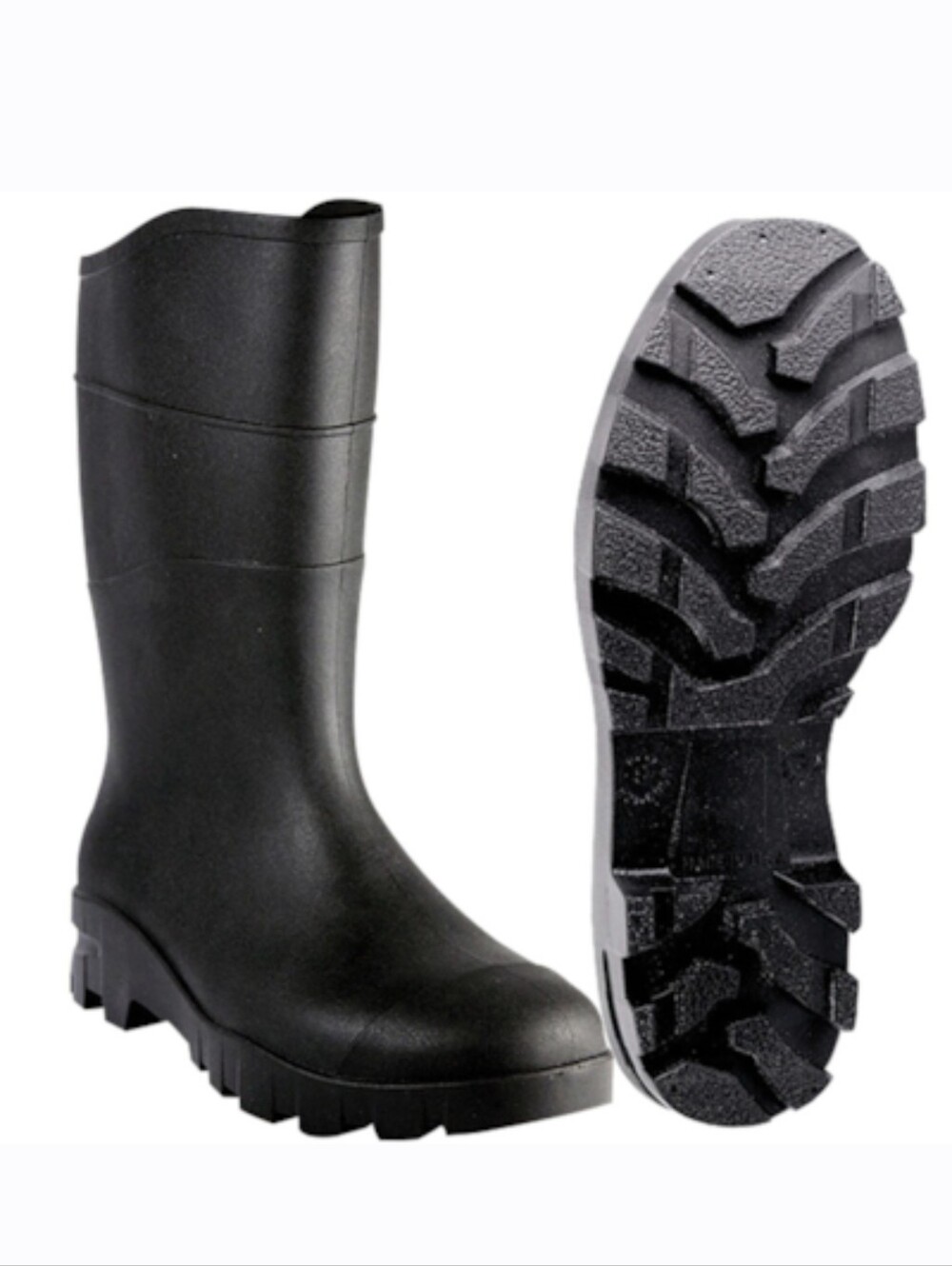 Black Rubber Muck Boots Waterproof Heavy Duty Field Boots Chore Lug Sole 10